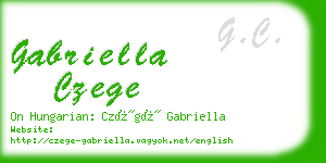 gabriella czege business card